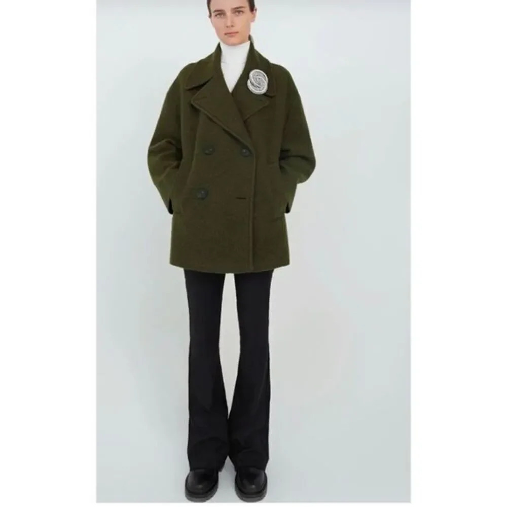 Zara WOOL BLEND OVERSIZED COAT
